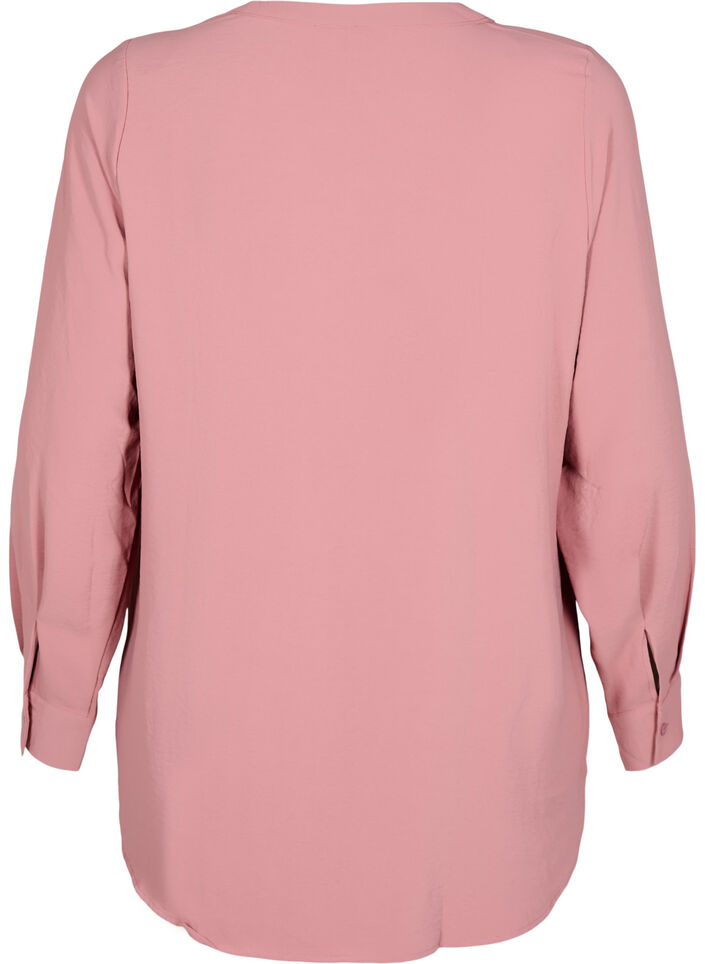 FLASH - Skjortebluse med lange ermer, Rosa, Packshot image number 1