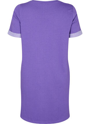 Kjole med korte ermer og splitt, Ultra Violet, Packshot image number 1