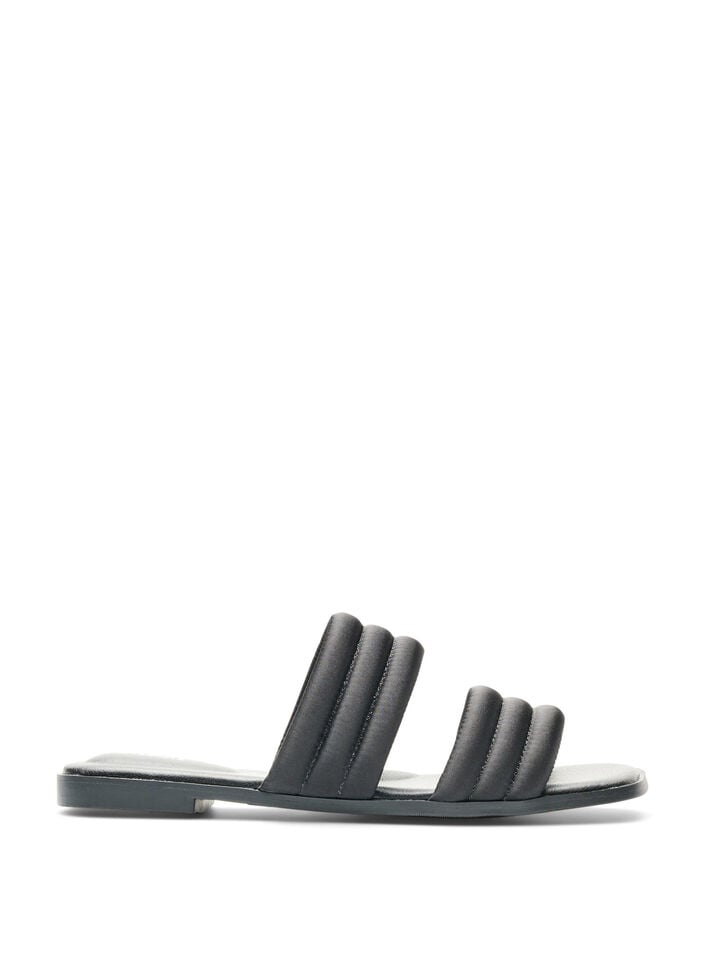 Sandal med polstrede stropper, Svart, Packshot image number 0