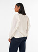 Bluse med rysjer og ballongfasong, Vanilje, Model image number 2