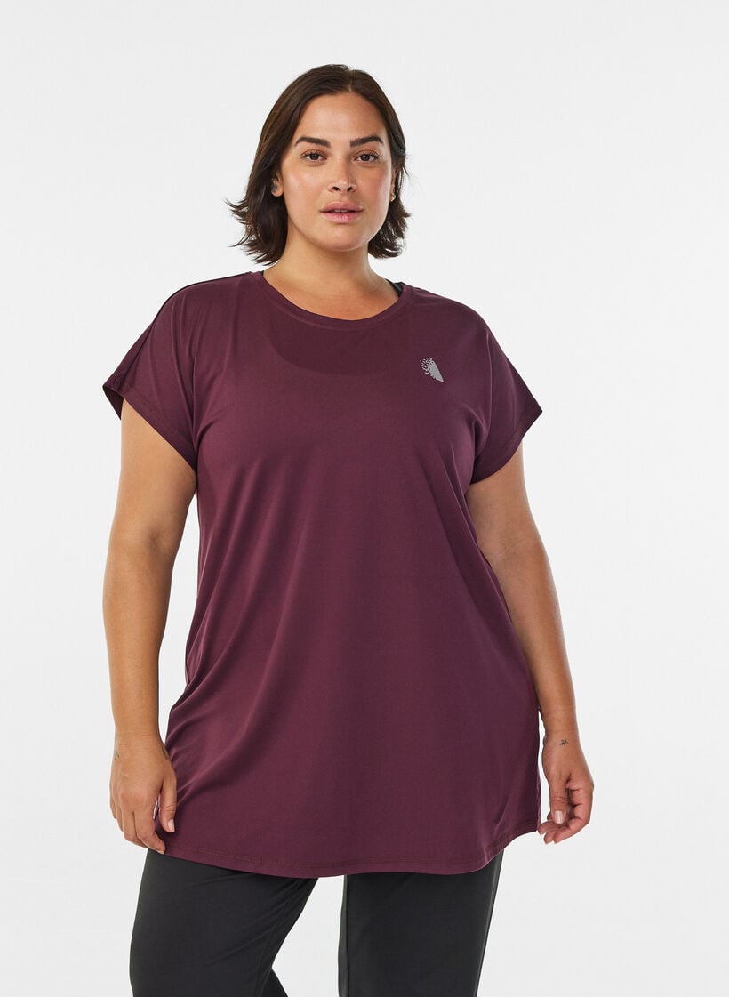 Lang treningst-skjorte, R&oslash;d, Model image number 0