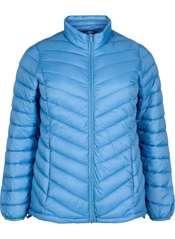 Lett jakke med lommer, Blå, Packshot image number 0