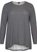 M&oslash;nstret bluse med lange ermer, Bl&aring;, Packshot image number 0
