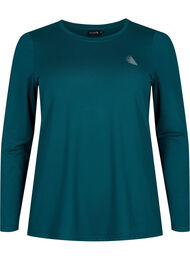 Treningsgenser med lange ermer, Deep Teal