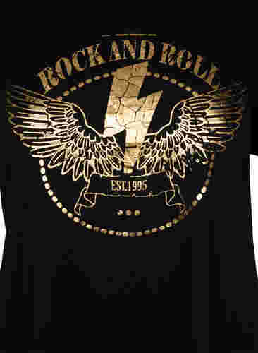 Kortermet T-skjorte med trykk, Black Rock, Packshot image number 2