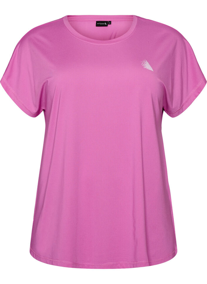 Ensfarget trenings-T-skjorte, Lilla, Packshot image number 0