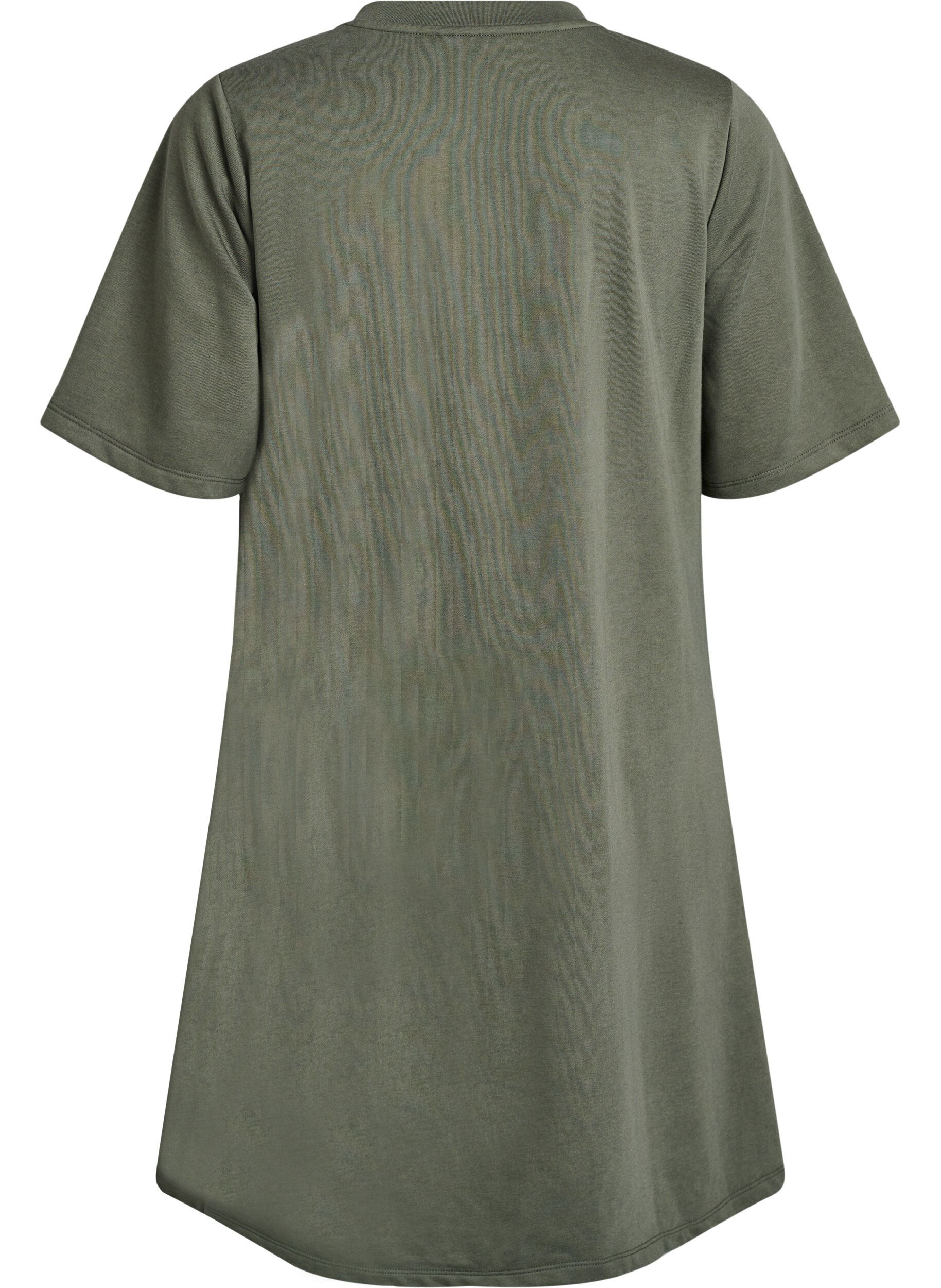 Zizzi Knelang jerseykjole med lommer og A-fasong, Gr&oslash;nn, Packshot image number 1