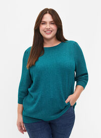 Glittergenser med 3/4-ermer	, D. Lake w. DTM Lurex, Model