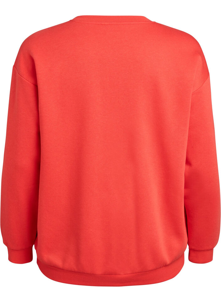 Genser med motiv foran, R&oslash;d, Packshot image number 1