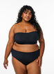 Ensfarget bandeau-bikinitopp, Svart, Model image number 1