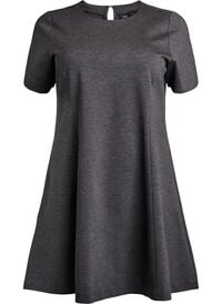 Kort A-linje jersey kjole, Grå Kort A-linje jersey kjole