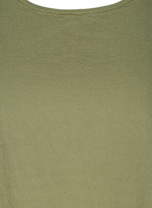 Bomullskjole uten ermer med A-form, Aloe, Packshot image number 2