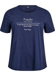 FLASH - T-skjorte med motiv, Navy Blazer Smile