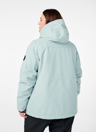 Zizzi Funksjonell skianorakk med hette, Grønn, Model image number 2