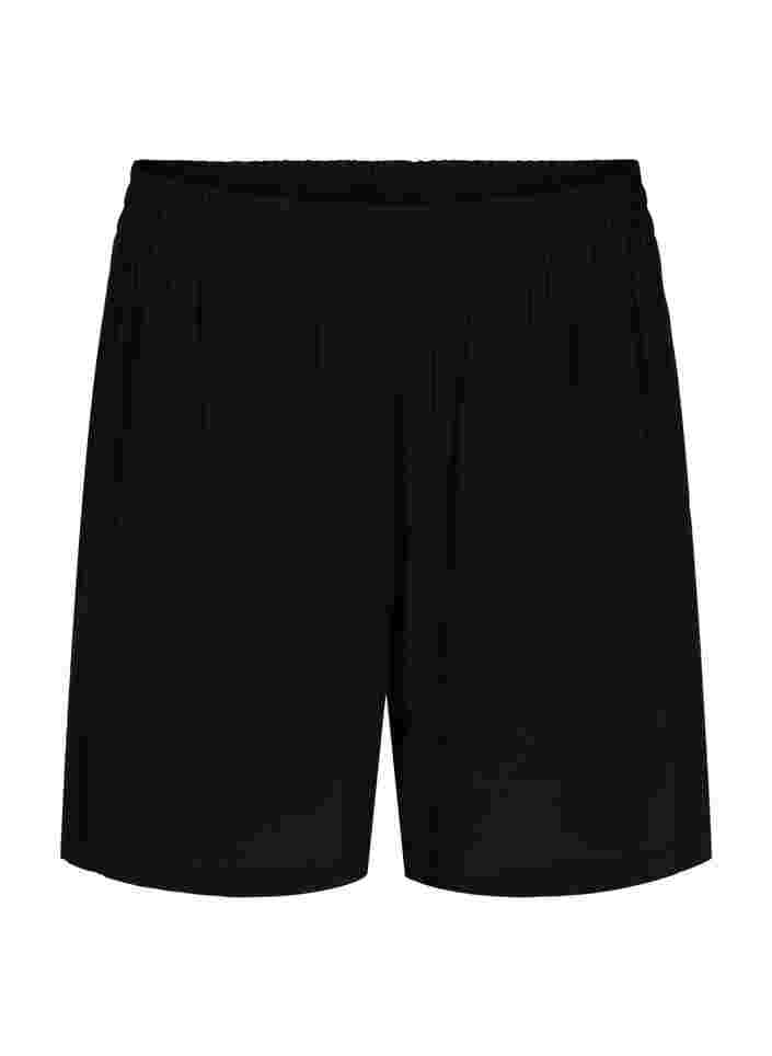 Løstsittende shorts med blomstermønster, Black, Packshot image number 0