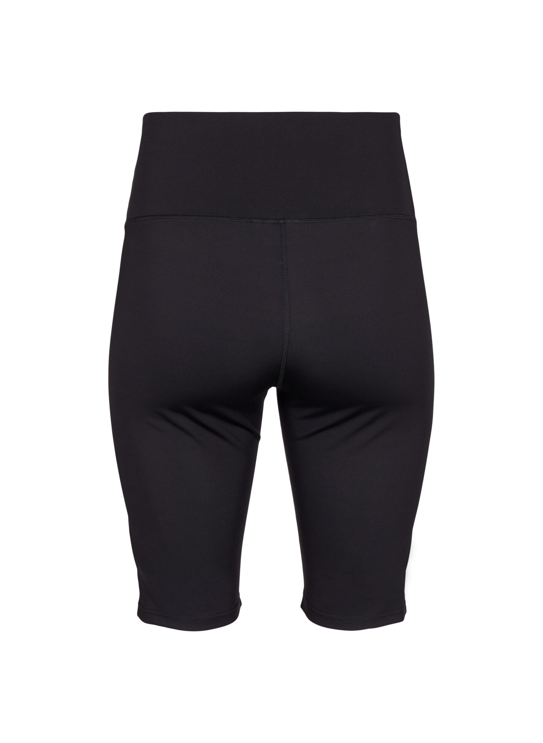 Zizzi Lange tettsittende treningsshorts, Svart, Packshot image number 1