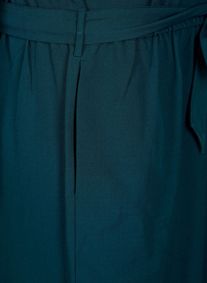 Jumpsuit med belte og korte ermer, Sea Moss Melange, Packshot image number 3