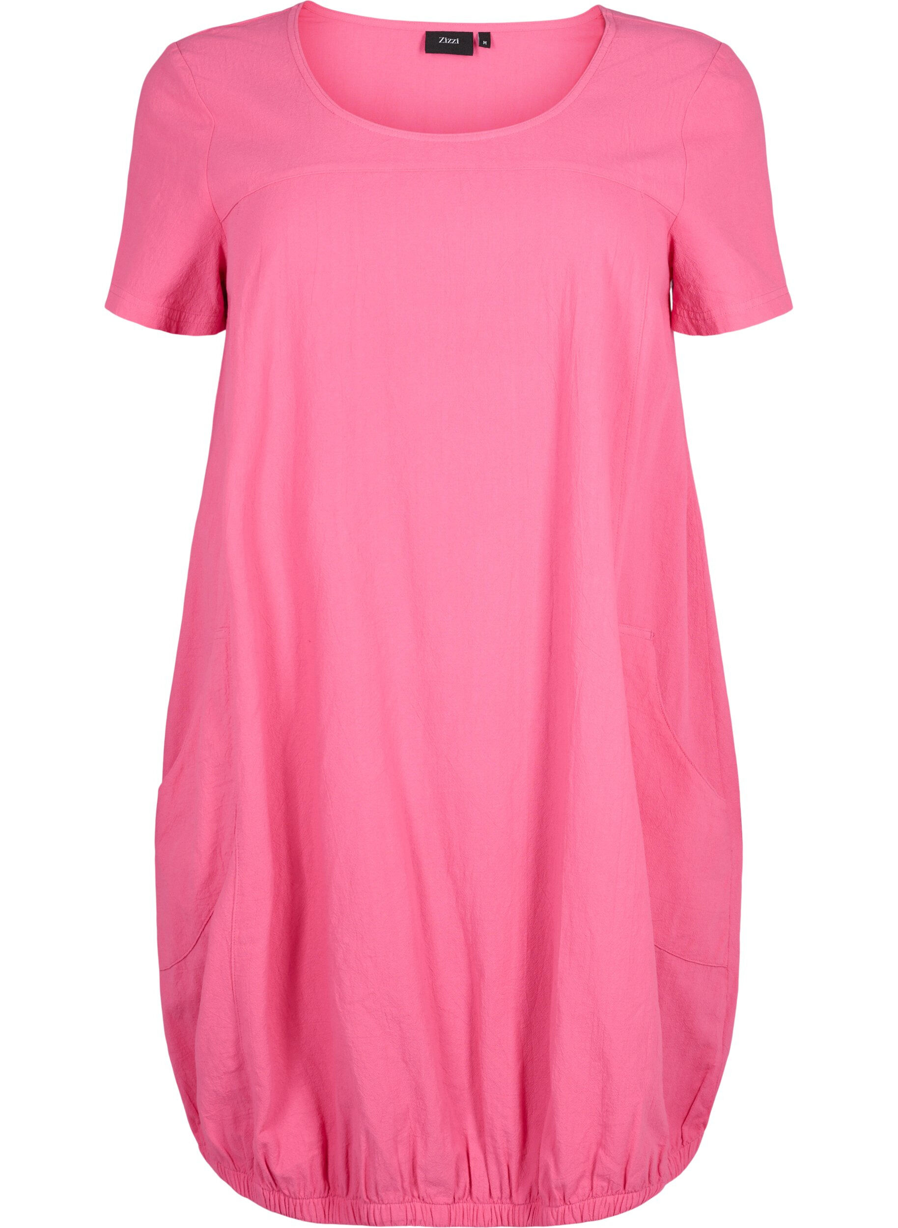 ZizziKortermet bomullskjole, Rosa, Packshot image number 0