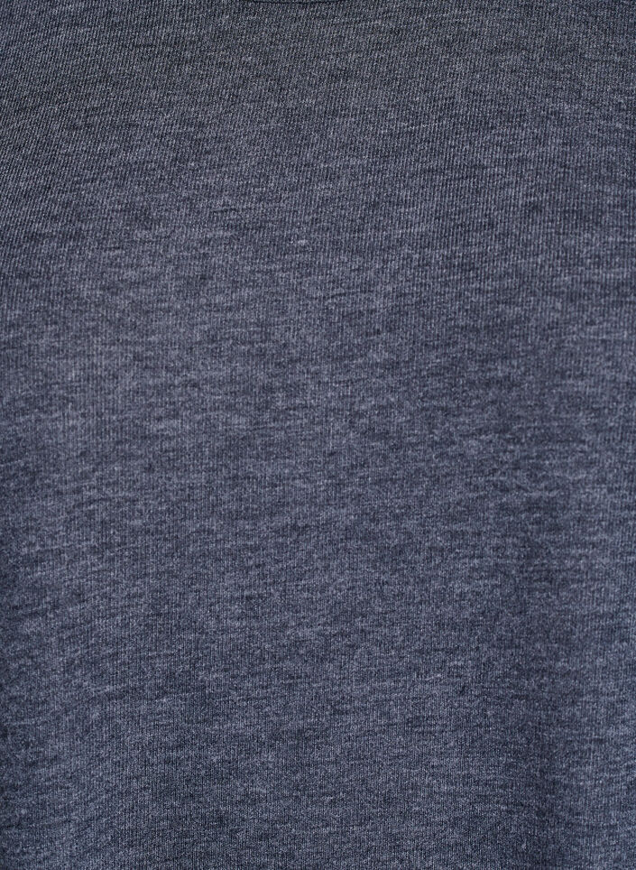 Jersey bluse med 3/4 ermer, Gr&aring;, Packshot image number 2