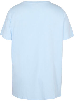Oversize pysjamas T-skjorte i økologisk bomull, Cashmere Blue DREAMS, Packshot image number 1