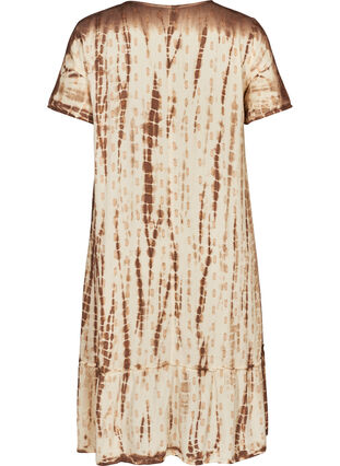 Kortermet kjole med print, Off white comb, Packshot image number 1