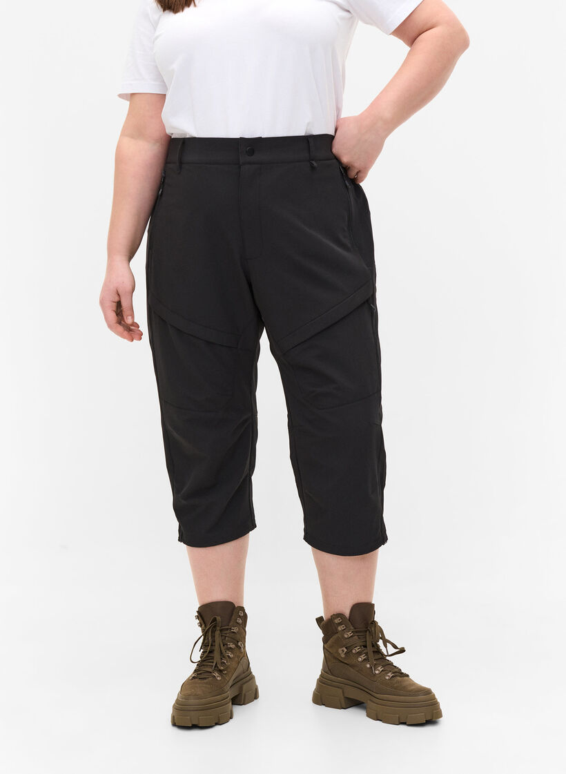 Capribukser til tur med lommer, Black, Model image number 1