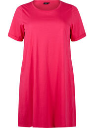 T-skjortekjole i bomull, Bright Rose