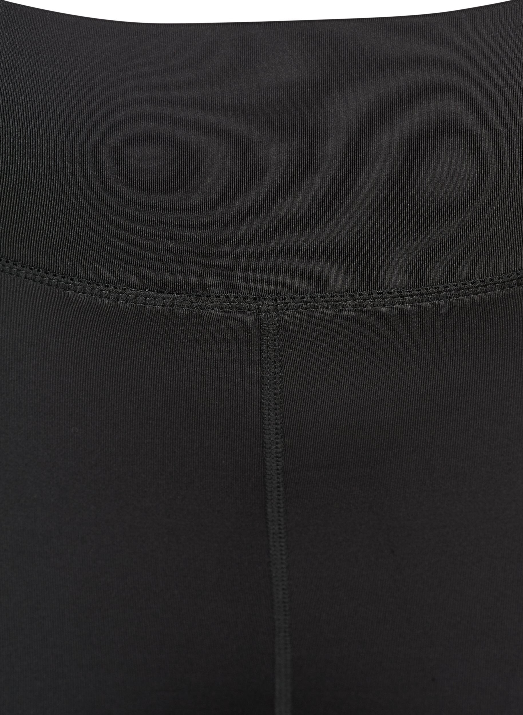 ZizziTettsittende capribukser til trening, Svart, Packshot image number 2