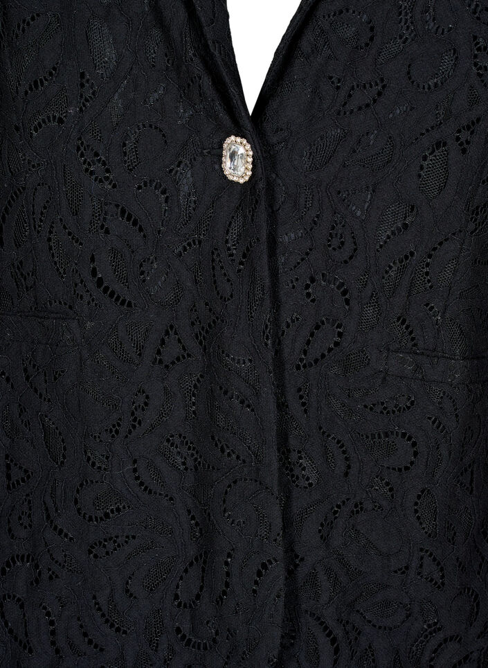 Blondeblazer med lommer, Black, Packshot image number 2
