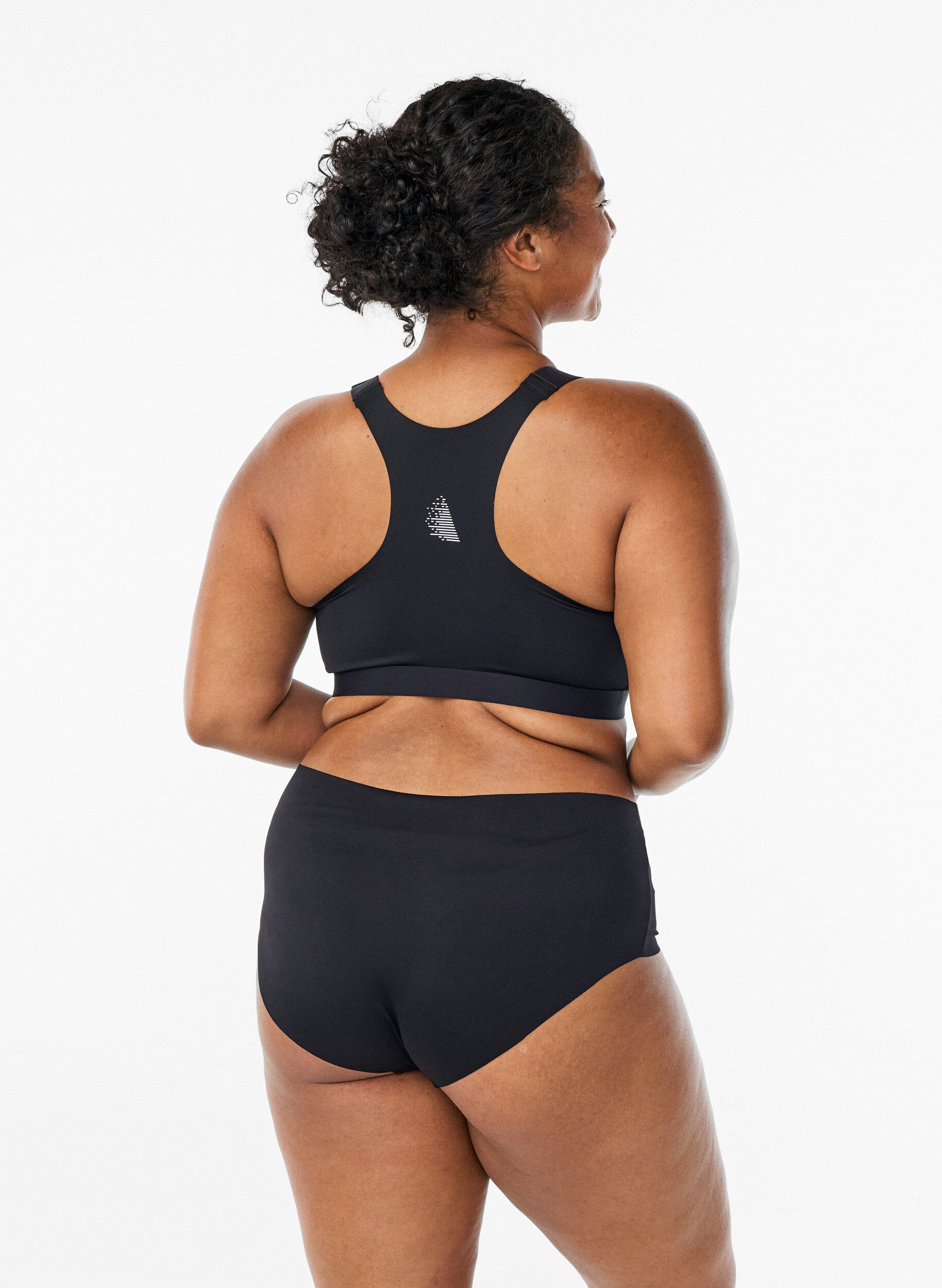 Zizzi 2-pakning usynlige trenings-truser, Svart, Model image number 1