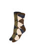 2-pakning med sokker med harlekintrykk, Brun, Packshot image number 0