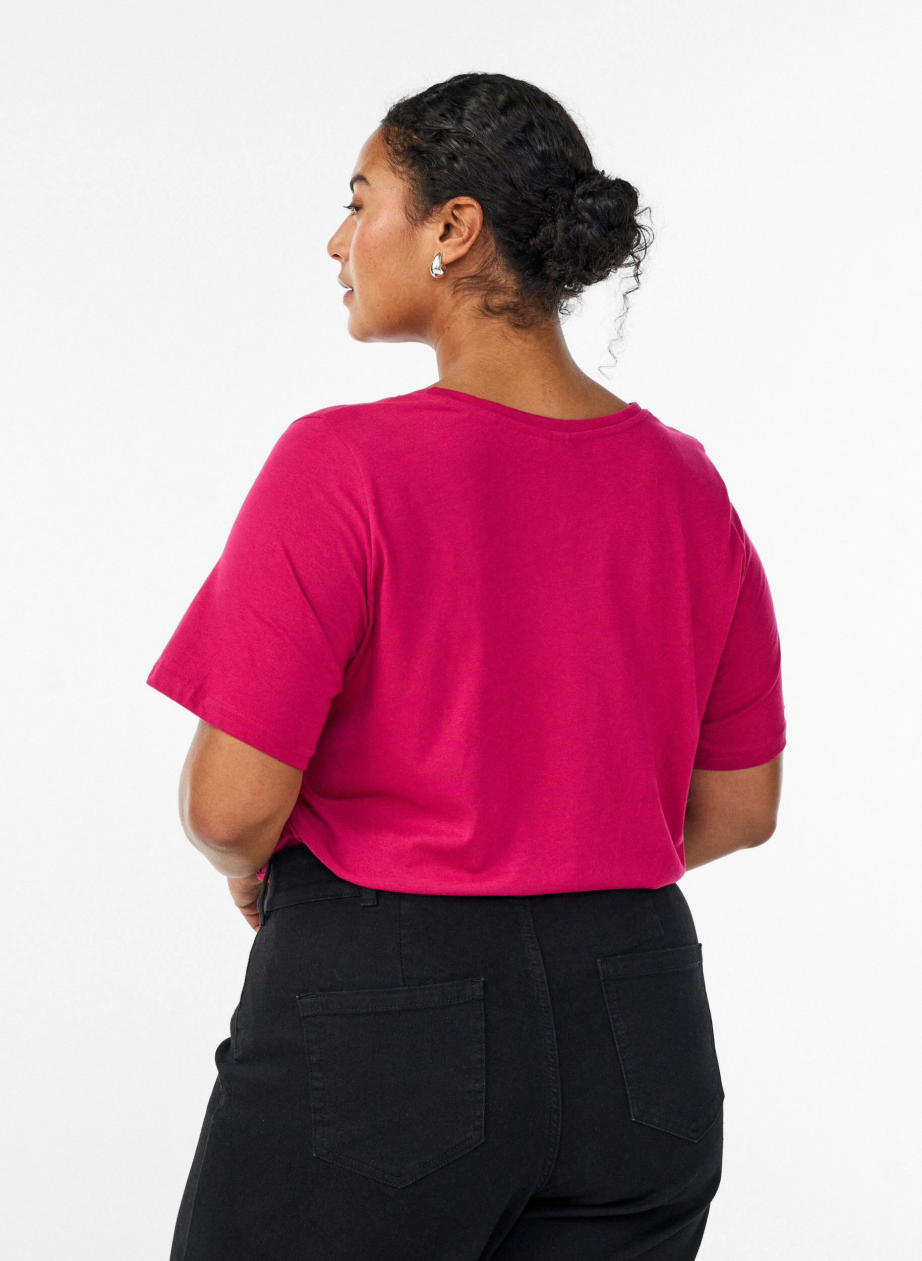 Zizzi FLASH - T-skjorte med trykk, R&oslash;d, Model image number 2