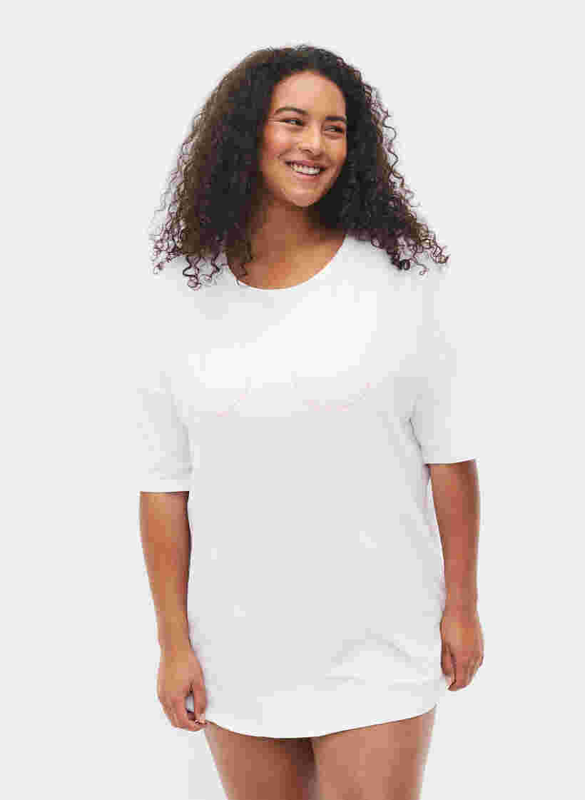 Support the breasts - T-skjorte i bomull, White, Model image number 0