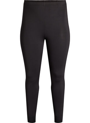 Zizzi 2-pack lange leggings med regular midje, Svart, Packshot image number 3