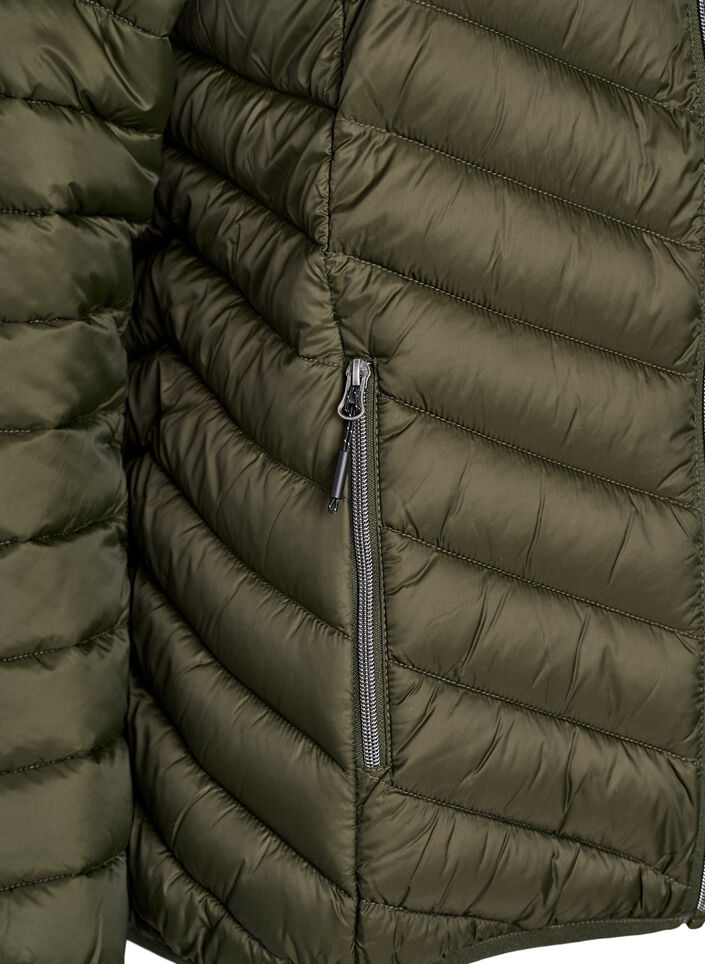 Lett jakke med hette, Gr&oslash;nn, Packshot image number 3
