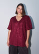 Paljettbluse med ballongermer, R&oslash;d, Model image number 0