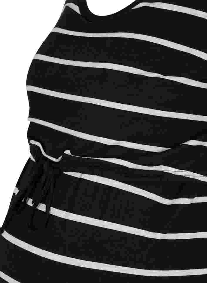 Stripete gravidkjole i viskose, Black Grey Stripe, Packshot image number 2