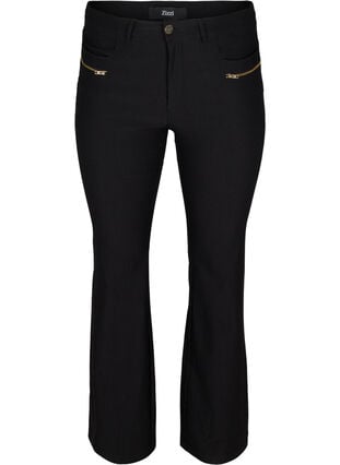 Zizzi Bukser med bootcut, Svart, Packshot image number 0