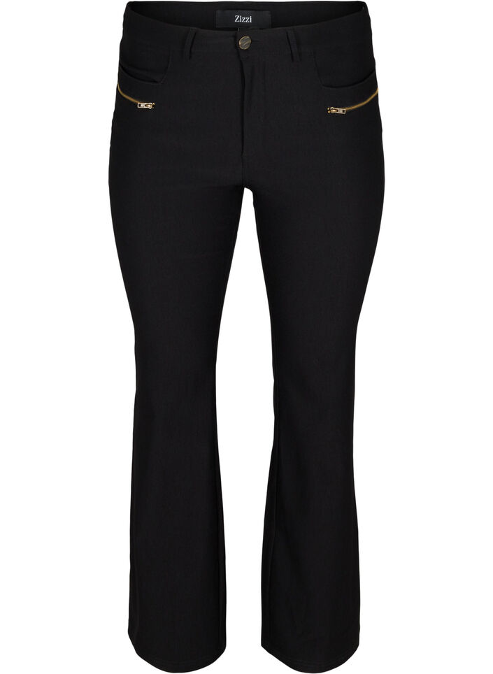Bukser med bootcut, Svart, Packshot image number 0