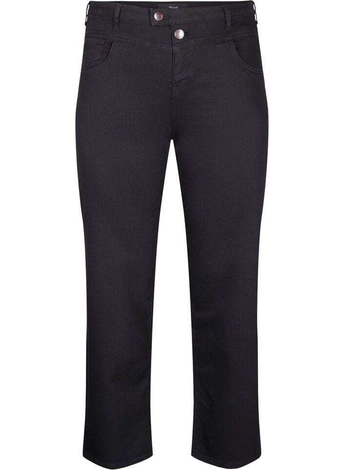 Regular fit Gemma jeans med høyt liv, Svart, Packshot image number 0