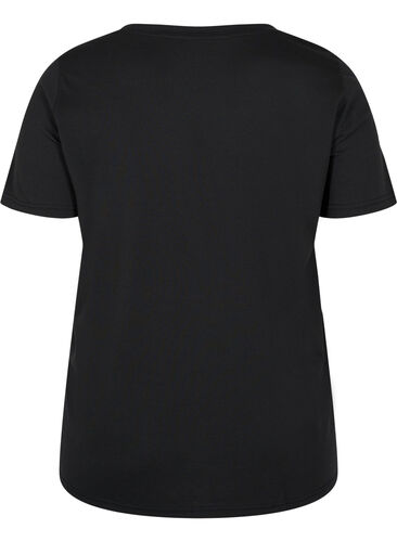 Kortermet T-skjorte med trykk, Black BG, Packshot image number 1