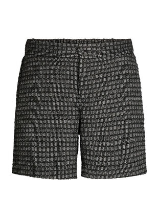 Zizzi Loose fit boucléshorts med lommer, Svart, Packshot image number 0