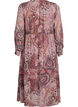 Midikjole med paisley-trykk og elastisk midje, Lilla, Packshot image number 1