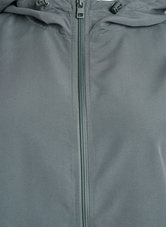 Lett jakke med hette og glidel&aring;s, Gr&oslash;nn, Packshot image number 2