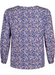 FLASH - Langermet bluse med mønster, Strong Blue Flower, Packshot image number 1