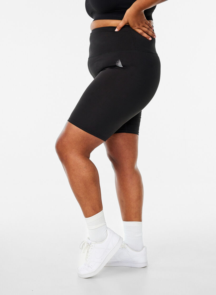 Tettsittende treningsshorts, Black, Model