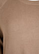Strikkebluse med knapper i sidene, Beige, Packshot image number 2