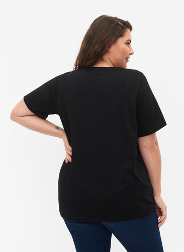 FLASH - T-skjorter med V-hals, 2 stk., Black/Black, Model image number 1