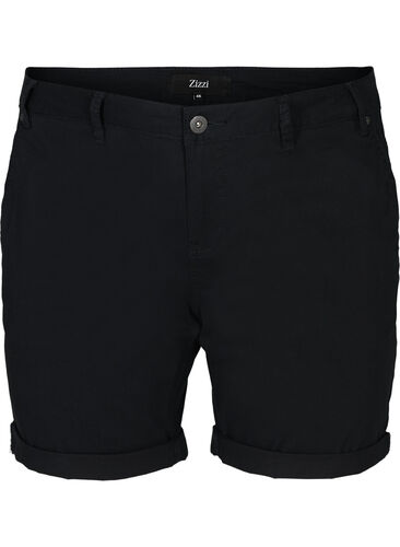 Regular fit shorts med lommer, Black, Packshot image number 0