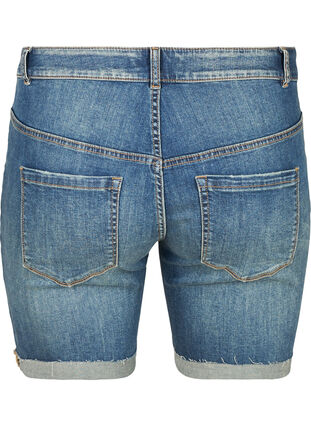 Denim shorts, Dark blue denim, Packshot image number 1